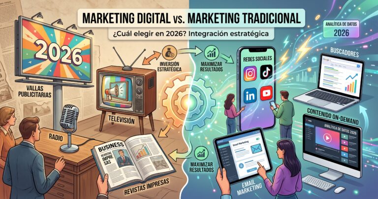"Comparación entre marketing digital y marketing tradicional: redes sociales frente a publicidad exterior"